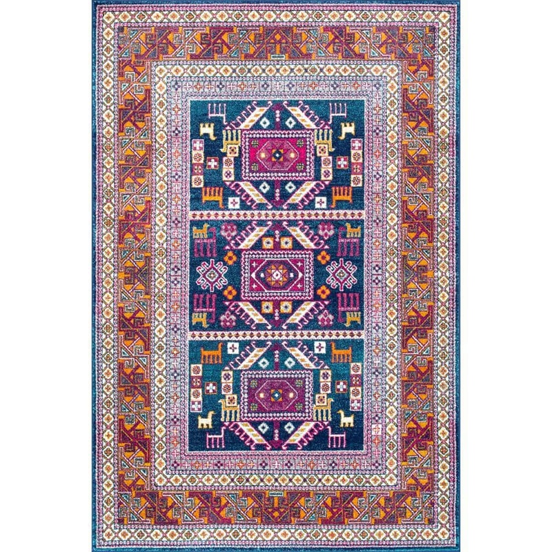 nuLOOM Marisela Tribal Panels Navy 7 ft. x 9 ft. Area Rug RZBD48A-6709