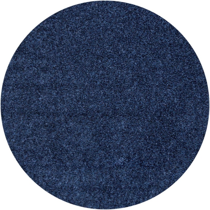 nuLOOM Marleen Plush Shag Navy 4 ft. Round Rug OZSG02N-R404