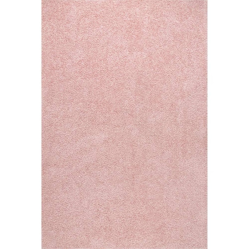 nuLOOM Marlow Soft Shaggy Faux Sheepskin Machine Washable Pink Doormat 3 ft. x 5 ft. Indoor Area Rug HJWT01C-305