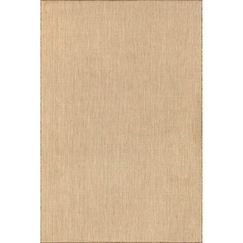 nuLOOM Nakia Light Brown Doormat 4 ft. x 5 ft. Solid Indoor/Outdoor Area Rug GBCB63A-3605
