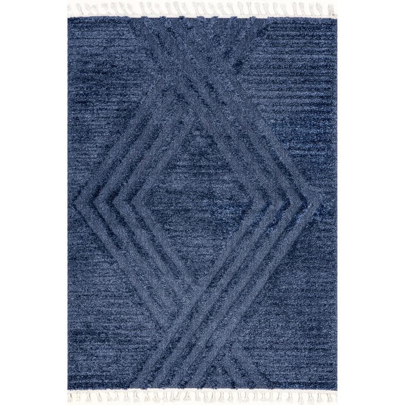 nuLOOM Risette Blue 9 ft. x 12 ft. Solid Shag Area Rug OZDN19C-9012