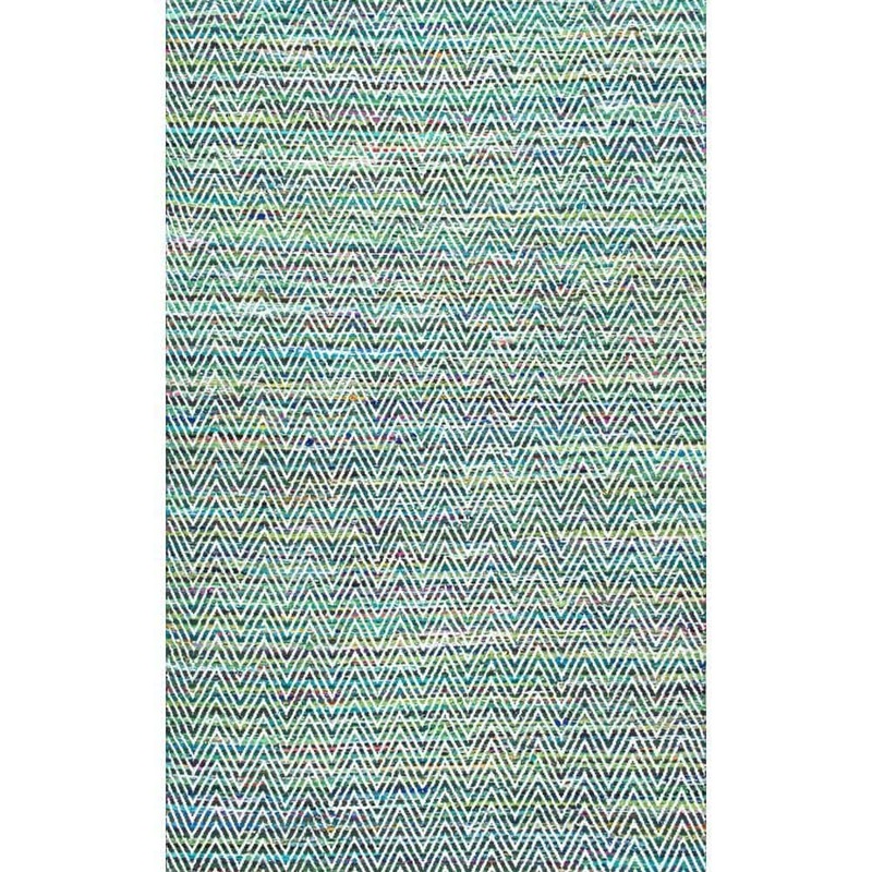 nuLOOM Rochell Bohemian Chevron Green 5 ft. x 8 ft. Area Rug VIAG01C-508