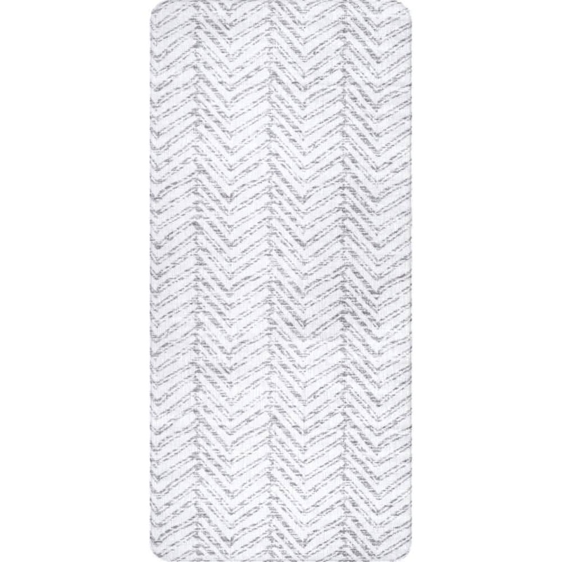 nuLOOM Rosanne Geometric Anti Fatigue Kitchen or Laundry Room Comfort Mat Light Gray 2 ft. x 4 ft. Modern Comfort Mat EBPM12A-20042