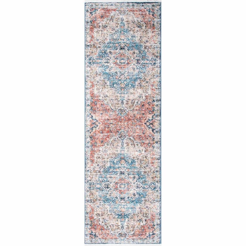 nuLOOM Sawyer Flourishing Medallion Multi 2 ft. 6 in. x 12 ft. Runner Rug KKDL01A-26012