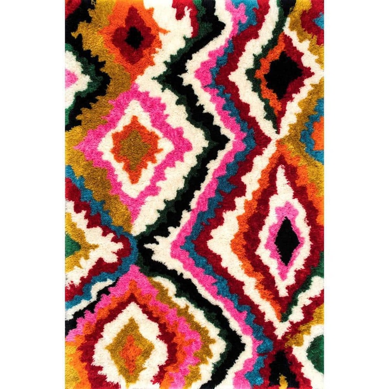 nuLOOM Abbey Carnival Shag Multi 8 ft. x 10 ft. Area Rug BIKR01A-76096