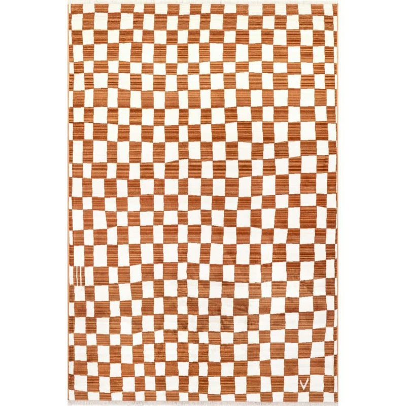nuLOOM Dominique Orange 4 ft. x 6 ft. Geometric Area Rug BDSN41B-406