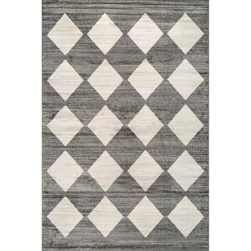 nuLOOM Gianna Gray 4 ft. x 6 ft. Contemporary Geometric Area Rug CFDR12A-406