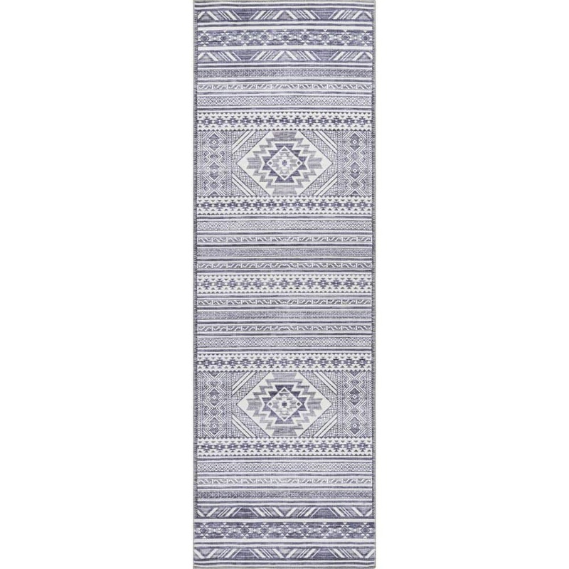nuLOOM Jenine Southwestern Gray 2 ft. 6 in. x 8 ft. Machine Washable Runner Rug BIVL37A-2608