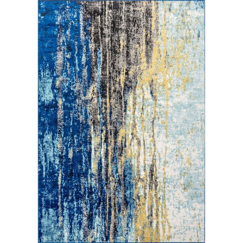 nuLOOM Katharina Modern Abstract Blue 8 ft. x 10 ft. Area Rug RZBD04A-71001010