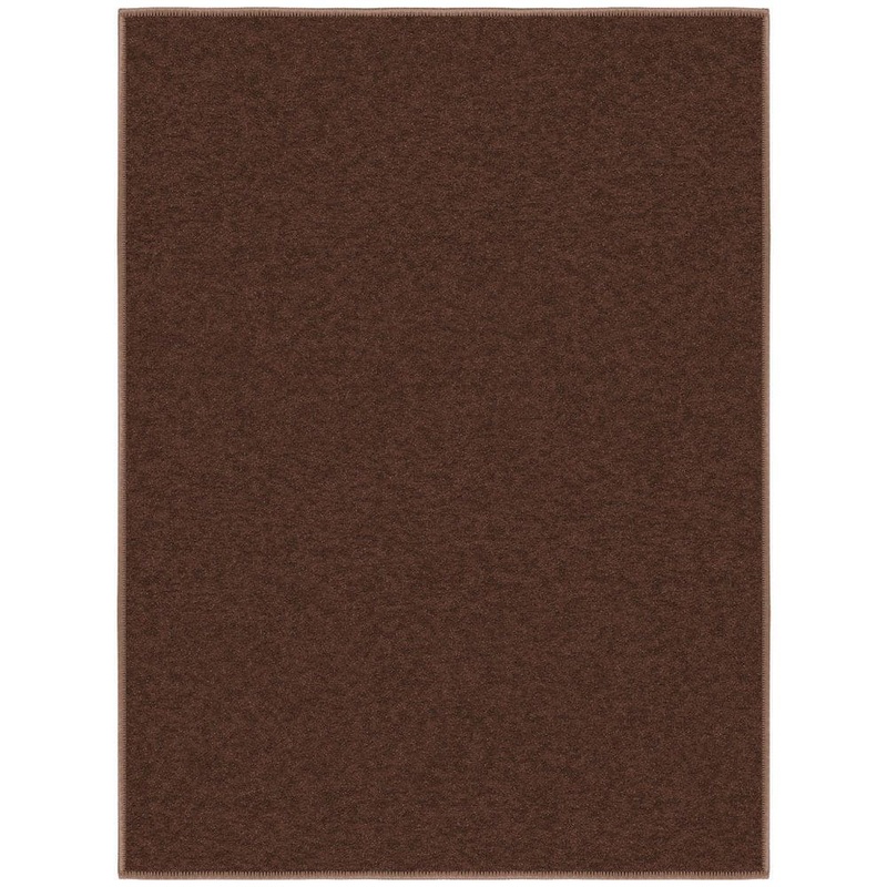 Ottomanson Basics Collection Non-Slip Rubberback Modern Solid Design 2×3 Indoor Area Rug/Entryway Mat, 2 ft. 3 in. x 3 ft., Brown BSC9508-2X3