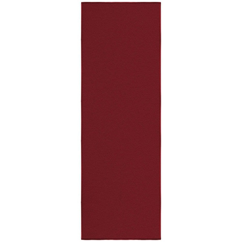 Ottomanson Basics Collection Non-Slip Rubberback Modern Solid Design 2×5 Indoor Runner Rug, 1 ft. 8 in. x 4 ft. 11 in., Red BSC9400-20X59