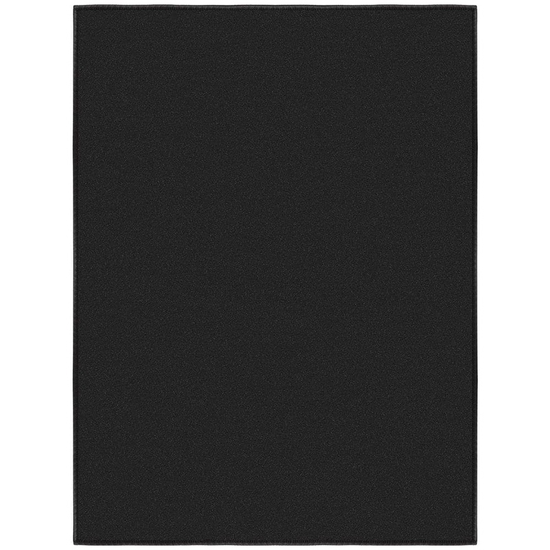Ottomanson Ottohome Collection Non-Slip Rubberback Modern Solid 2×3 Indoor Entryway Mat, 2 ft. 3 in. x 3 ft., Black OTH8403-2X3