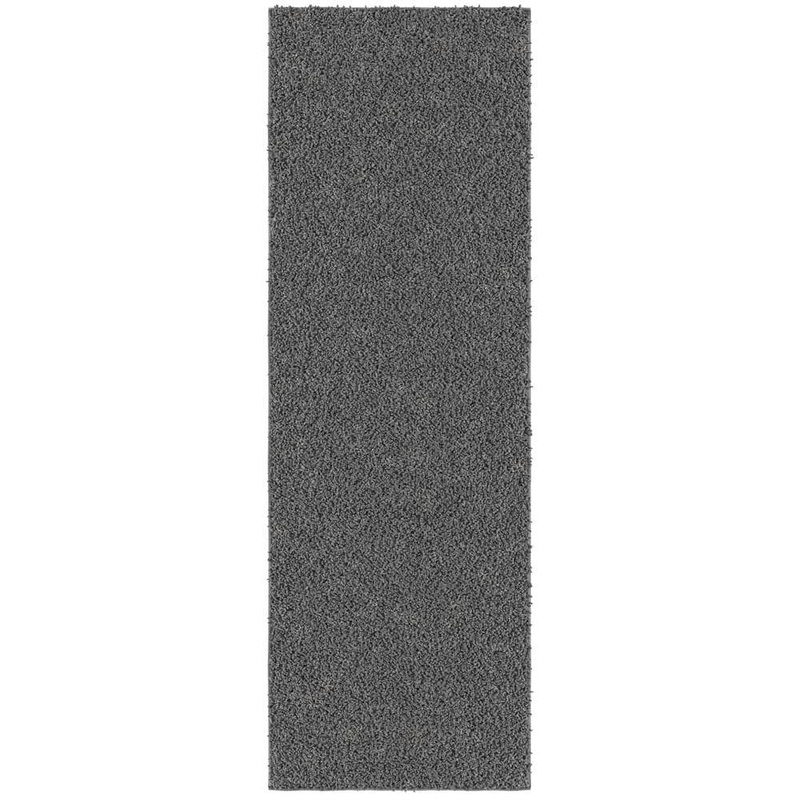 Ottomanson Studio Collection Non-Slip Rubberback Solid Soft Gray 1 ft. 8 in. x 4 ft. 11 in. Indoor Runner Rug SDO8713-20X59