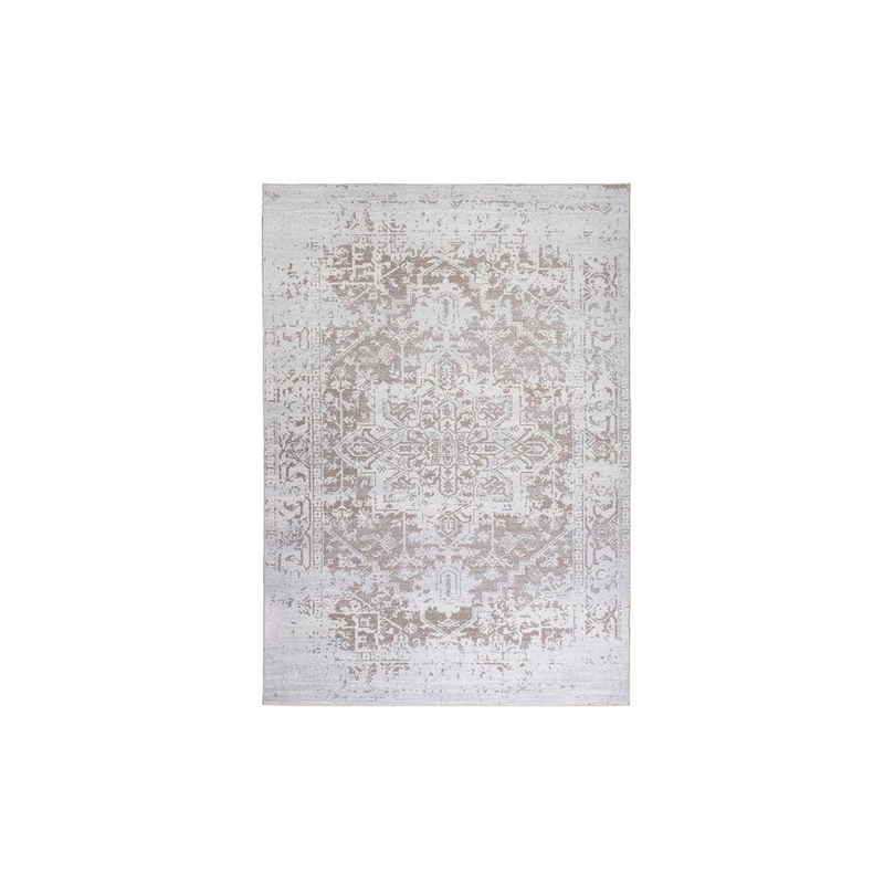 PLAYA RUG Himalayas Beige Creme 2 ft. x 3 ft. Machine Washable Modern Floral Abstract Polyester Non-Slip Backing Area Rug HMY-BEI-2X3