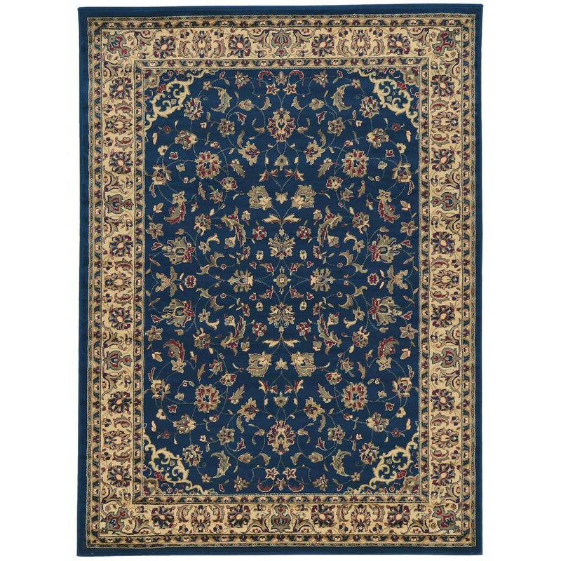 RADICI USA Castello Navy 6 ft. x 9 ft. Traditional Oriental Floral Area Rug 953/1345/NAVY