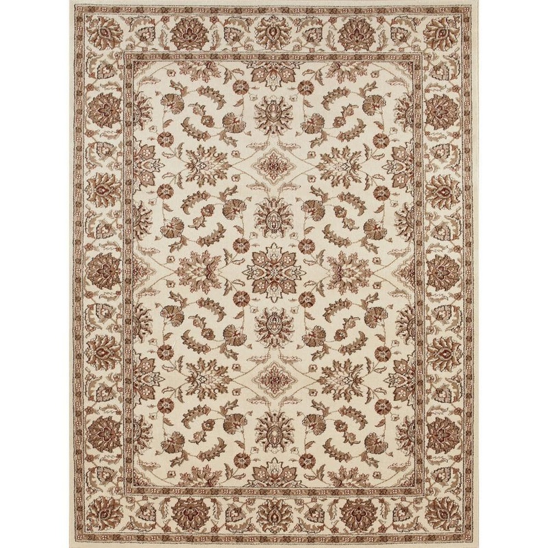 RADICI USA Como Ivory 3 ft. x 5 ft. Traditional Oriental Floral Area Rug 1592/1300/IVYIVY