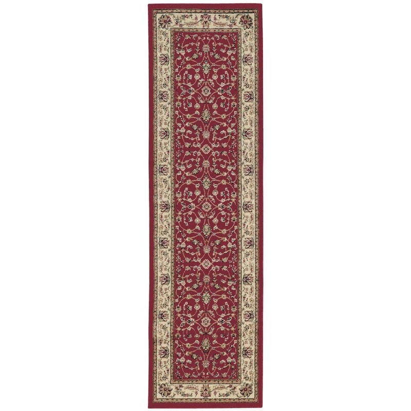 RADICI USA Como Red 2 ft. x 7 ft. Traditional Oriental Scroll Area Rug 1596/1334/RED