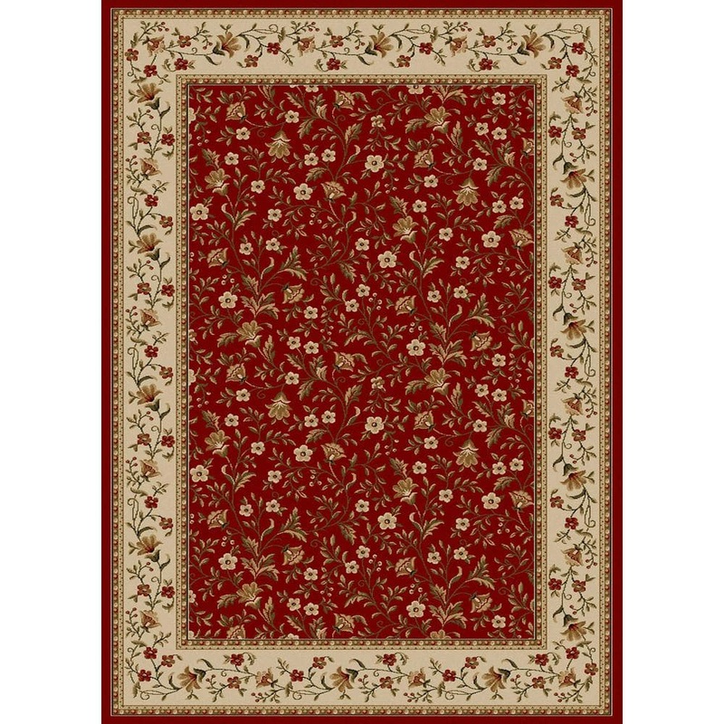 RADICI USA Como Red 8 ft. x 11 ft. Traditional Floral Area Rug 1593/1132/RED