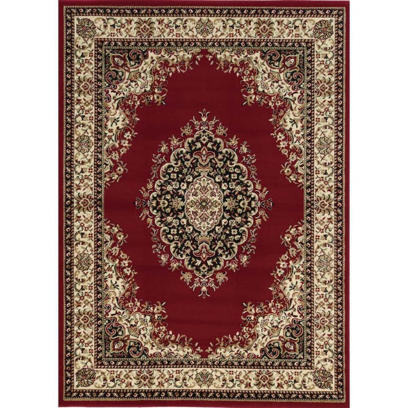 RADICI USA Como Red 8 ft. x 11 ft. Traditional Oriental Medallion Area Rug 1595/1232/RED