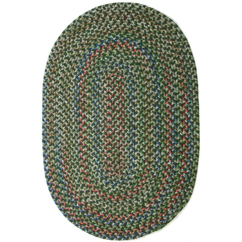 Rhody Rug Kennebunkport Sage Multi 2 ft. x 3 ft. Oval Indoor/Outdoor Braided Area Rug KB63R024X036
