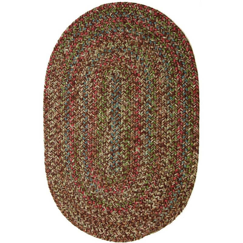 Rhody Rug Winslow Brown Multicolored 2 ft. x 3 ft. Oval Indoor/Outdoor Braided Area Rug WI35R024X036