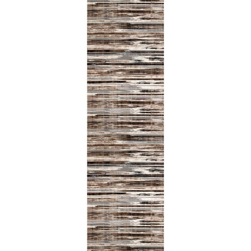 Rug Branch Montage Beige 2 ft. 3 in. x 6 ft. (2 ft. x 6 ft.) Modern Abstract Doormat Area Rug Entrance Floor Mat VE7978BG26