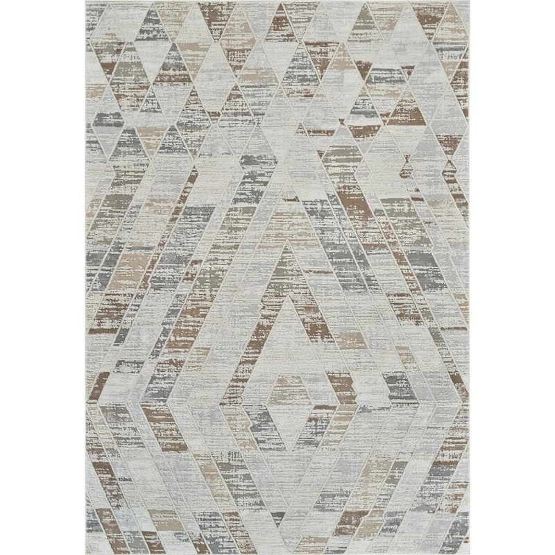 Rug Branch Nomad Beige Brown 4 ft. x 6 ft. Modern Abstract Indoor Area Rug NA9541BG46