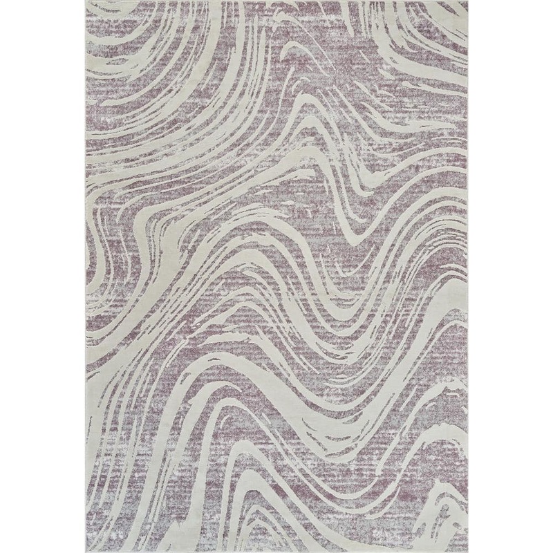 Rug Branch Nomad Purple Beige 5 ft. x 8 ft. Coastal Abstract Indoor Area Rug NA8246PU58