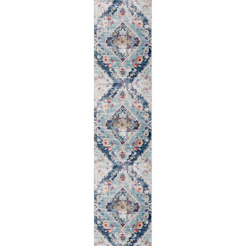 Rug Branch Savannah Blue 2 ft. 3 in. x 10 ft. Traditional Runner Area Rug SP2898BL210