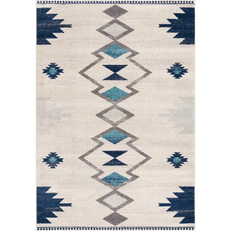Rug Branch Savannah Modern Cream 6 ft. 7 in. x 9 ft. 7 in. Abstract Area Rug SP2890CR710