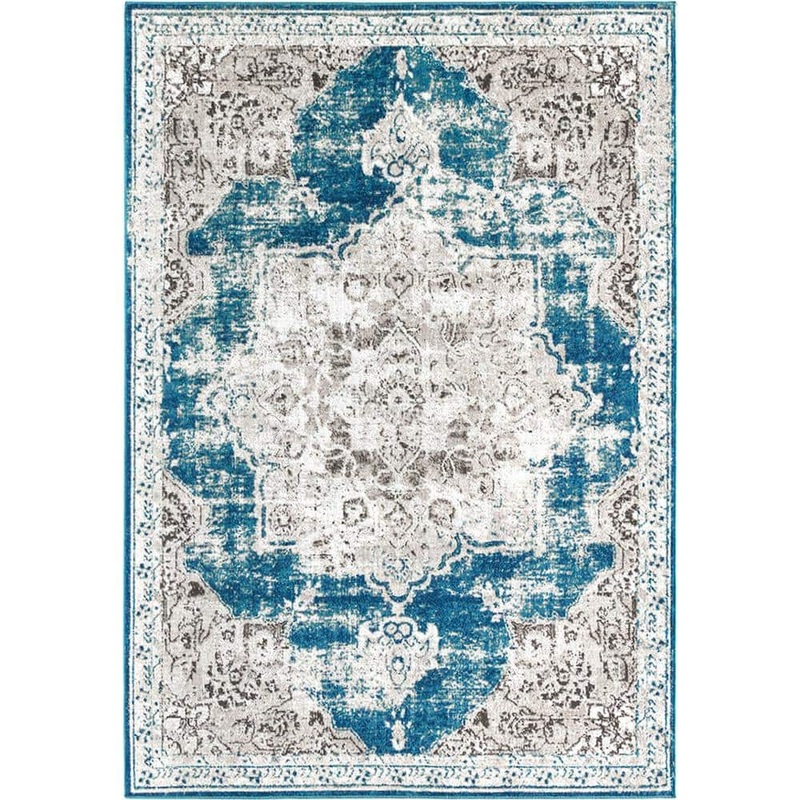 Rugs America Harlow Avalon Teal Blue 5 ft. x 7 ft. Area Rug RA28024