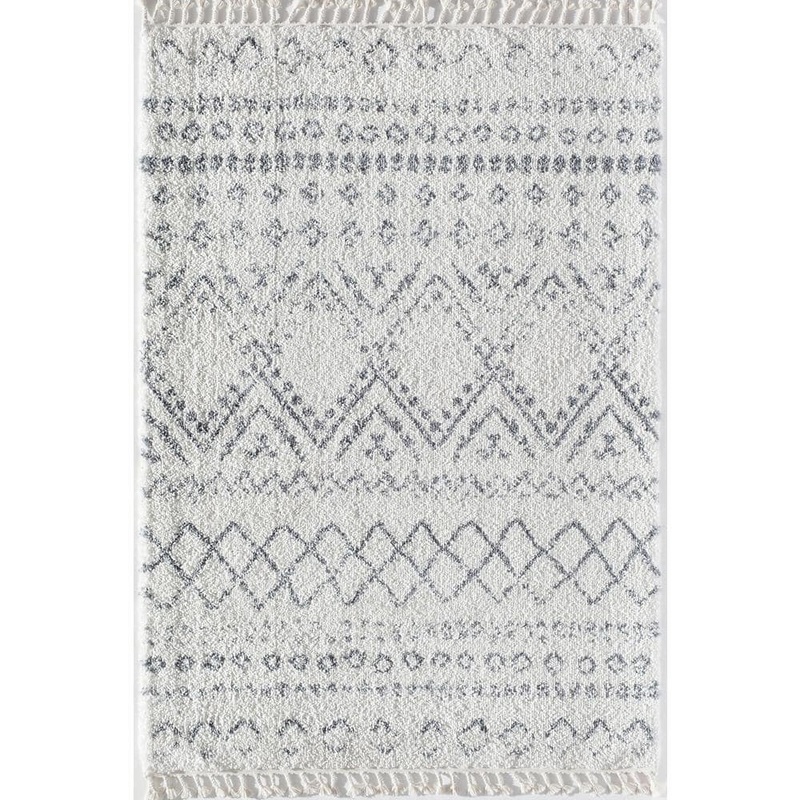 Rugs America Mason Shag Shadow Gray 5 ft. x 7 ft. Rectangle Oriental Polypropylene Area Rug RA28185