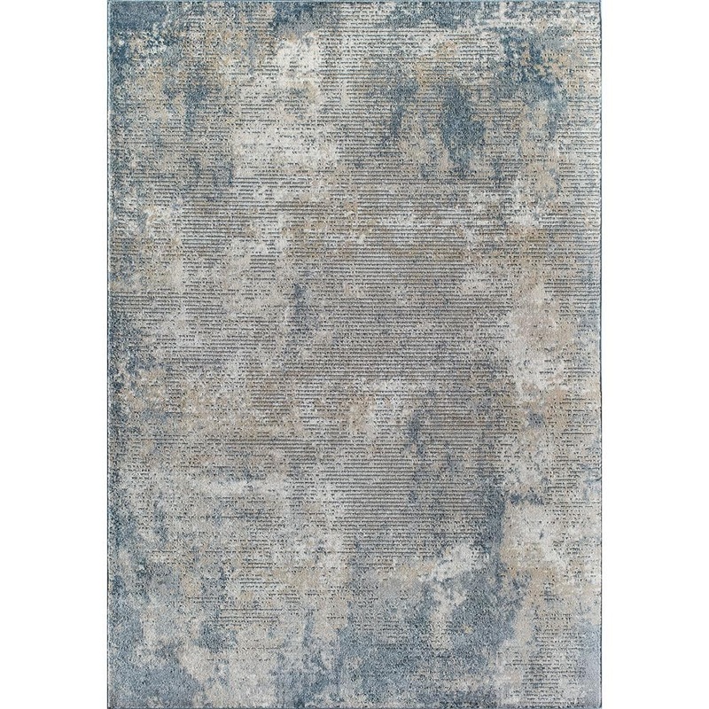 Rugs America Milford Hill Castle Stone Blue 5 ft. x 7 ft. Area Rug RA30204