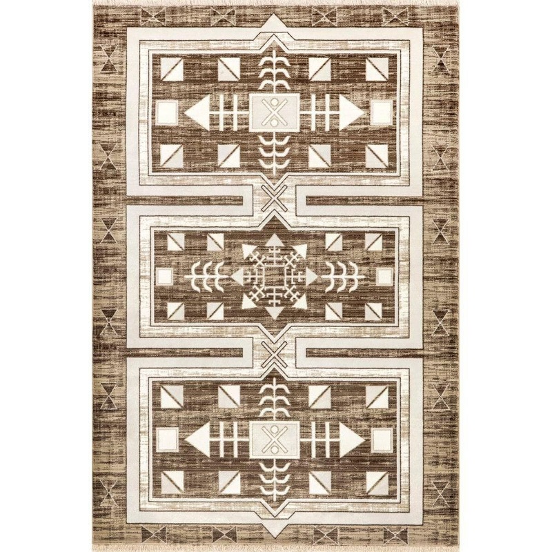 RUGS USA Agave Geometric Fringed Brown 7 ft. x 10 ft. Area Rug BDSN47A-6709
