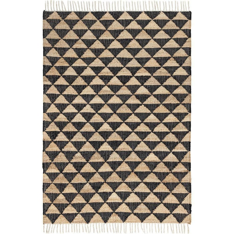 RUGS USA Arrowroot Geometric Tasseled Natural 8 ft. x 10 ft. Indoor/Outdoor Patio Rug MGPK01A-8010