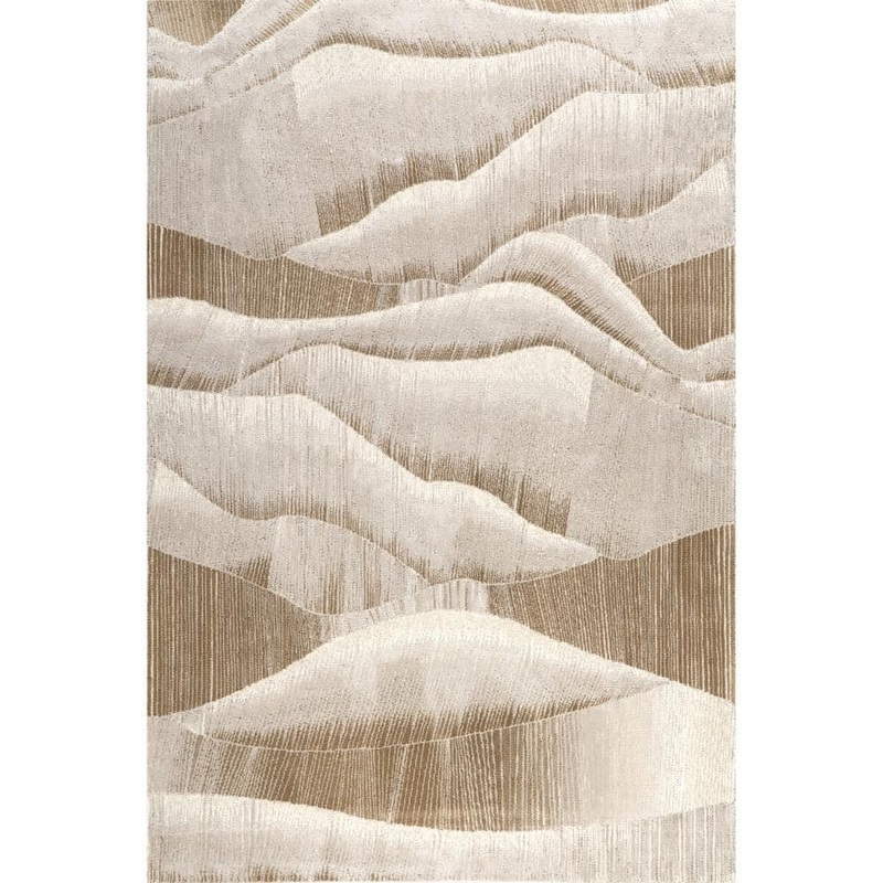 RUGS USA Chita Abstract Machine Washable Beige 9 ft. x 12 ft. Indoor/Outdoor Patio Rug MEGR13A-9012