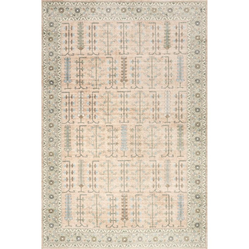 RUGS USA Mythic Wool Cotton Peach Multi 10 ft. x 14 ft. Indoor/Outdoor Patio Rug SVCV07A-10014