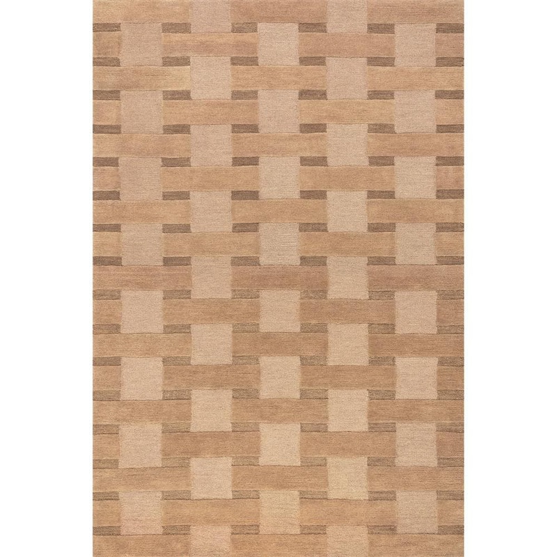 RUGS USA Remy Crosshatch Wool Brown 8 ft. x 10 ft. Indoor/Outdoor Patio Rug MTIM04A-8010