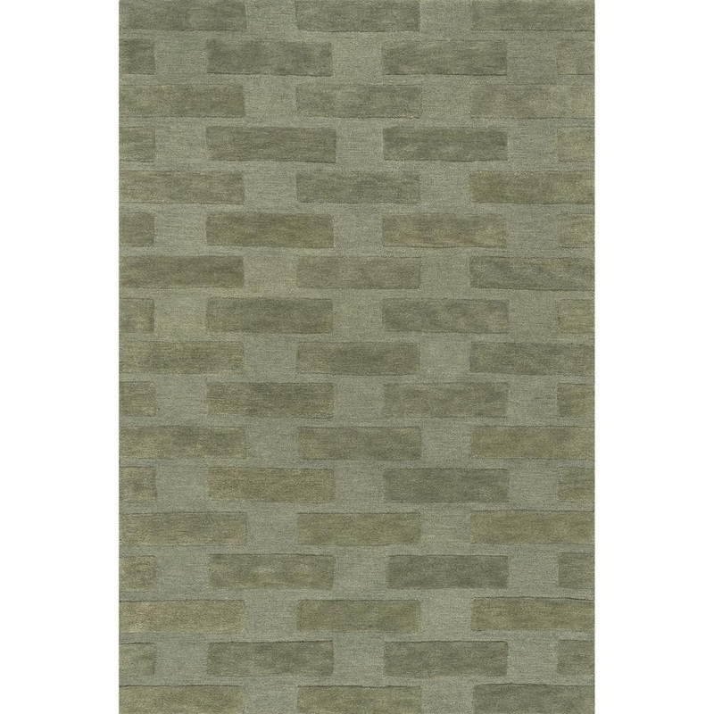 RUGS USA Remy Crosshatch Wool Olive 10 ft. x 14 ft. Indoor/Outdoor Patio Rug MTIM04C-10014