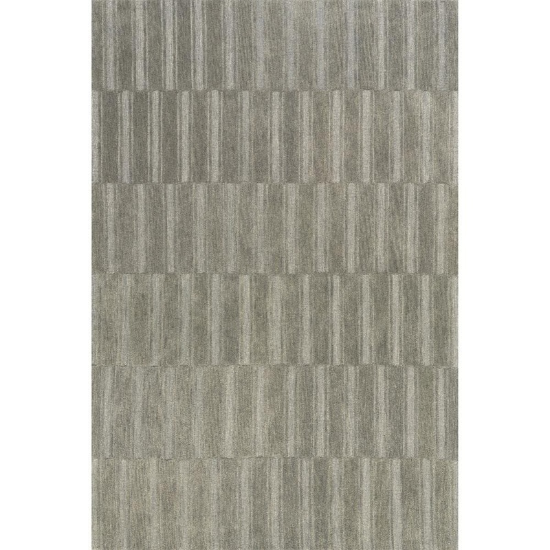 RUGS USA Starke Checked Wool Grey 6 ft. x 9 ft. Indoor/Outdoor Patio Rug MTIM03B-609
