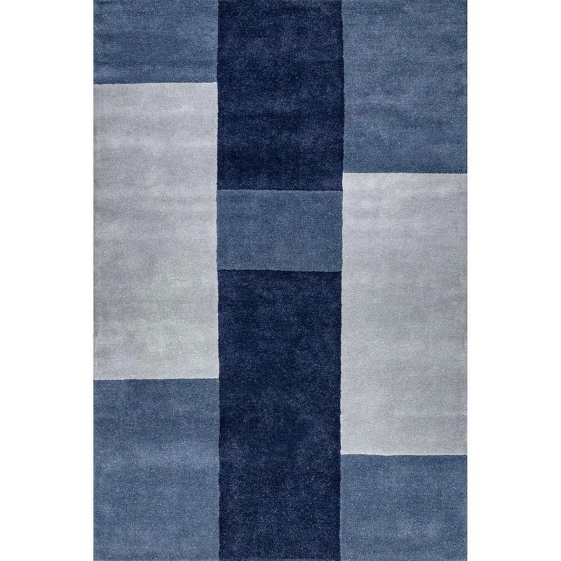 RUGS USA Colorado Wool Blue 9 ft. x 12 ft. Indoor/Outdoor Patio Rug MTCW02A-9012