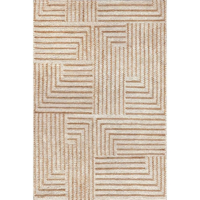 RUGS USA Grassland Handwoven Jute Ivory 8 ft. x 10 ft. Modern Area Rug VEWL06A-8010