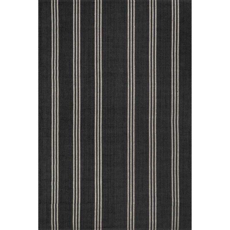 RUGS USA Hawthorn Striped Wool Charcoal 9 ft. x 12 ft. Indoor/Outdoor Patio Area Rug WDTZ01D-9012