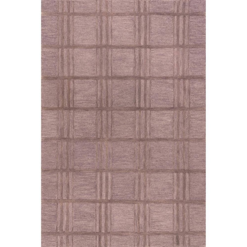 RUGS USA Mallory Plaid Wool Mauve 5 ft. x 8 ft. Indoor/Outdoor Patio Rug MTIM01A-508