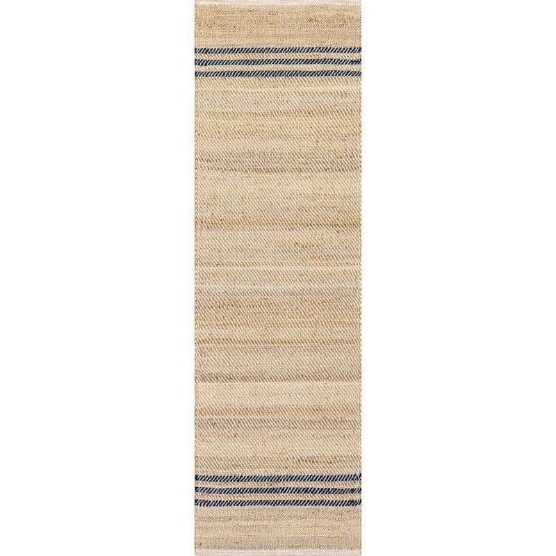 RUGS USA Meadow Striped Jute Natural 2 ft. x 8 ft. Runner Rug SSVT01A-208