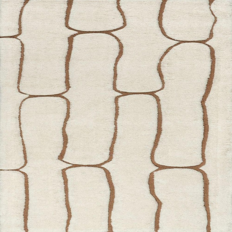 RUGS USA Nazco Abstract New Zealand Wool Cream 3 ft. x 8 ft. Indoor/Outdoor Runner Rug SVME02A-2608