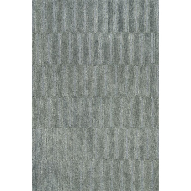 RUGS USA Starke Checked Wool Hunter Green 4 ft. x 6 ft. Indoor/Outdoor Patio Rug MTIM03C-406