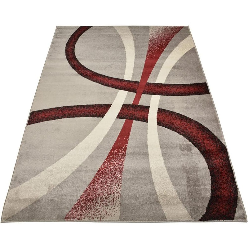 RugStylesOnline Comfy Stripes Geometric Gray 8 ft. x 10 ft. Classic Braided Vintage Contemporary Polypropylene Rectangular Area Rug HD-CMF8509-8X10