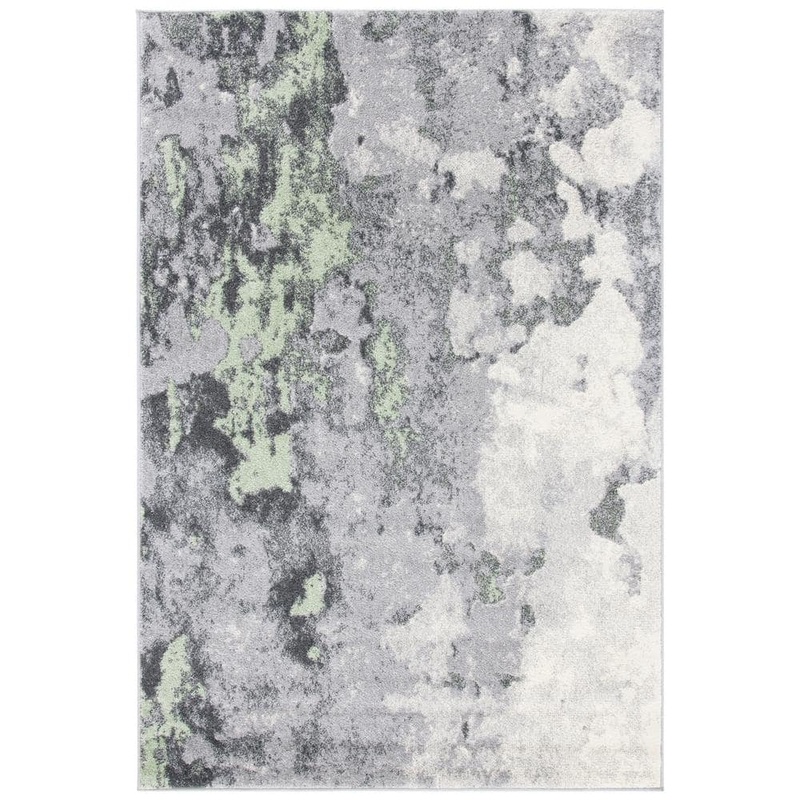 SAFAVIEH Adirondack Green/Gray 5 ft. x 8 ft. Distressed Abstract Area Rug ADR134F-5