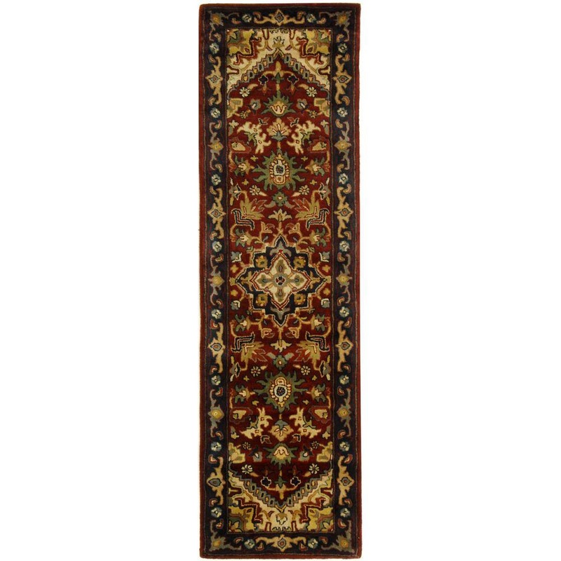 SAFAVIEH Classic Assorted/Red 2 ft. x 10 ft. Border Runner Rug CL225A-210